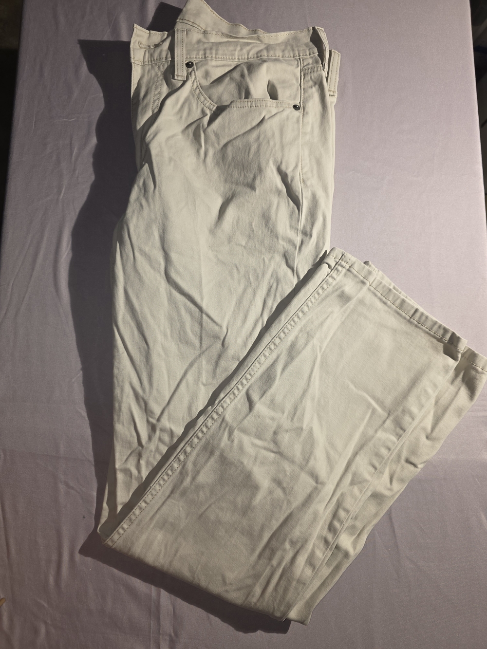 Men's Slim Fit Chinos in Off-White